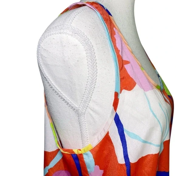 Everly Colorful Abstract Floral Print Sleeveless Top - Picture 5 of 12